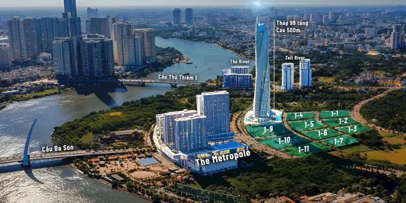 Tháp tài chính 99 tầng tại Thủ Thiêm